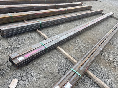 Quantity of (6) 2025 Kit Containers 24 ft x 5 in x 2 in Square Tubing