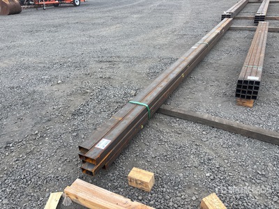 Quantity of (6) 2025 Kit Containers 20 ft x 4 in x 2 in Square Tubing