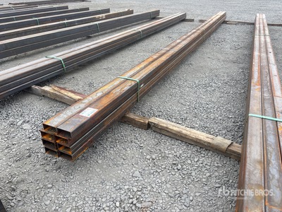 Quantity of (8) 2025 Kit Containers 24 ft x 4 in x 2 in Square Tubing