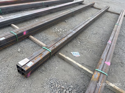 Quantity of (4) 2025 Kit Containers 24 ft x 4 in x 4 in Square Tubing