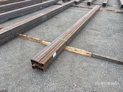 Quantity of (10) 2025 Kit Containers 18 ft 10 in x 3 in x 2 in Square Tubing