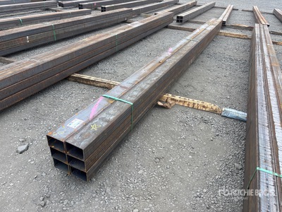 Quantity of (6) 2025 Kit Containers 20 ft x 6 in x 4 in Square Tubing