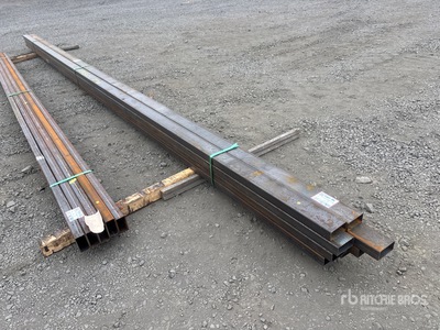 Quantity of (8) 2025 Kit Containers 24 ft x 4 in x 2 in Square Tubing