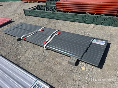 Quantity of (70) 12 ft x 3 ft Grey Metal Roof Panels Divers (Unused)