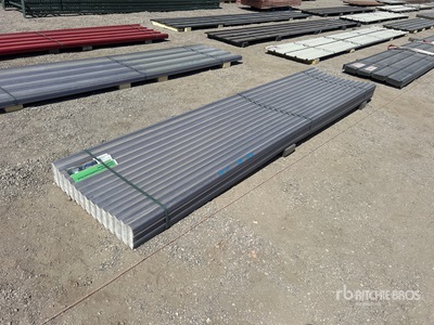 Quantity of (100) 12 ft x 3 ft Clear Corrugated Polycarbonate Roof Panels Divers (Unused)