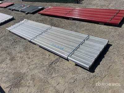 Quantity of (30) 12 ft x 35 in Clear Polycarbonate Roof Panel Divers (Unused)