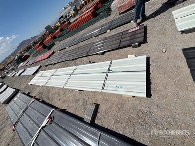 Quantity of (20) 19.69 ft x 3 ft White Metal Roof Panels Divers (Unused)