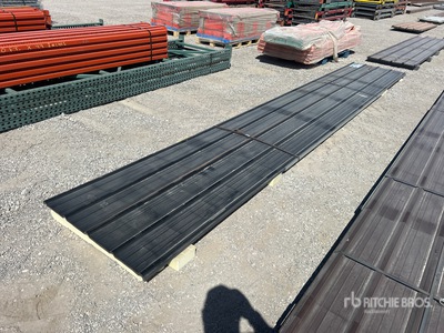 Quantity of (20) 19.69 ft x 3 ft Black Metal Roof Panels Divers (Unused)