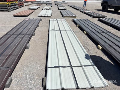 Quantity of (30) 16 ft x 3 ft White Metal Roof Panels معدات بناء متنوعة (Unused)