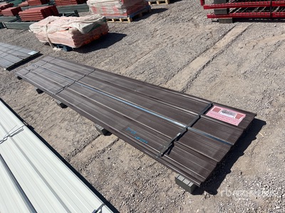 Quantity of (30) 16 ft x 3 ft Brown Metal Roof Panels معدات بناء متنوعة (Unused)