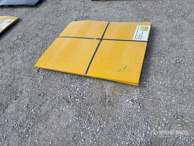 Quantity of (20) 3 ft x 4 ft Yellow Steel Diamond Plate Divers (Unused)