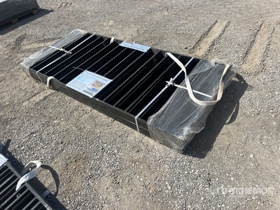 Quantity of (10) 7.9 ft x 3.3 ft Black Galvanized Steel Ogrodzenie (Unused)