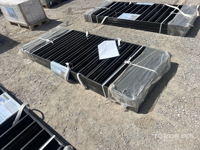 Quantity of (10) 7.9 ft x 3.3 ft Black Galvanized Steel Ogrodzenie (Unused)