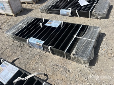 Quantity of (10) 7.9 ft x 3.3 ft Black Galvanized Steel Ogrodzenie (Unused)