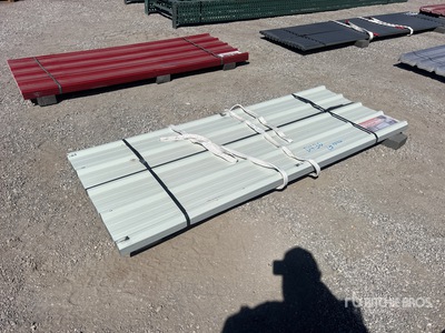 Quantity of (70) 7.87 ft x 3 ft White Metal Roof Panels Divers (Unused)