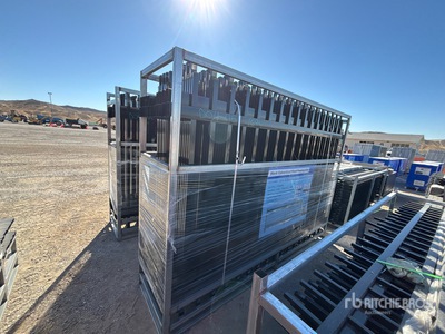Quantity of 10 ft x 7 ft Galvanized Black Clôture (Unused)