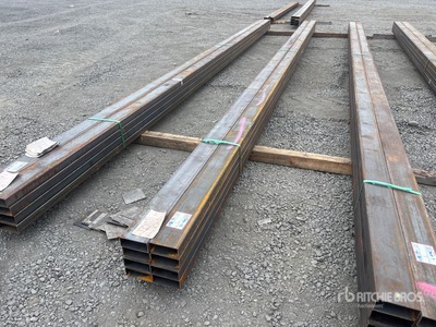 Quantity of (8) 2025 Kit Containers 24 ft x 5 in x 2 in Square Tubing
