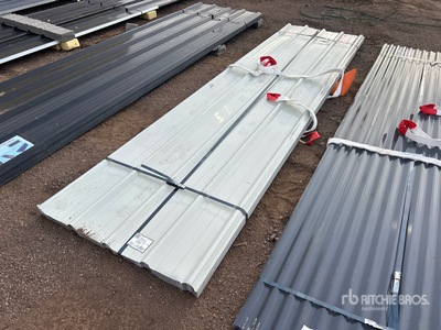 Quantity of (70) 12 ft x 3 ft White Metal Roof Panels (Unused)