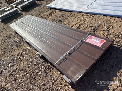 Quantity of (70) 12 ft x 3 ft Brown Metal Roof Panels (Unused)