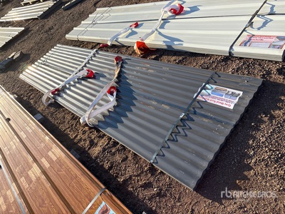 Quantity of (70) 12 ft x 3 ft Grey Metal Roof Panels (Unused)
