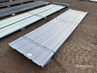 Quantity of (30) 12 ft x 3 ft Clear Corrugated Polycarbonate Roof Panel (Unused)