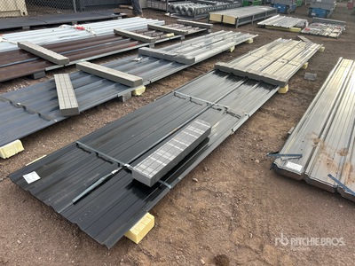 Quantity of (20) 20 ft x 3 ft Black Metal Roof Panels (Unused)