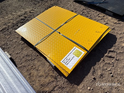 Quantity of (20) 3 ft x 4 ft Yellow Steel Diamond Plate