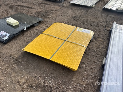 Quantity of (20) 3 ft x 4 ft Yellow Steel Diamond Plate