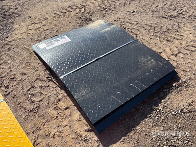 Quantity of (20) 3 ft x 4 ft Black Steel Diamond Plate