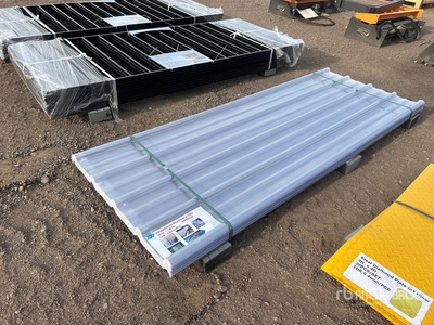 Quantity of (30) 8 ft x 3 ft Clear Corrugated Polycarbonate Roof Panel (Unused)