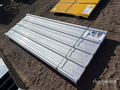 Quantity of (30) 8 ft x 3 ft Clear Corrugated Polycarbonate Roof Panel (Unused)