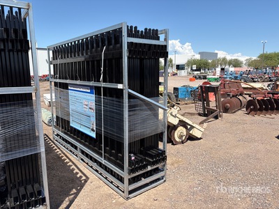 10 ft x 7 ft 5 in Galvanized 10 ft x 7 ft Black Galvanized Steel Fencing