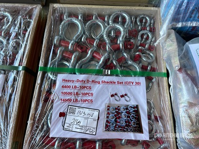 Quantity of (30) Heavy-Duty D-Ring Shackle Set