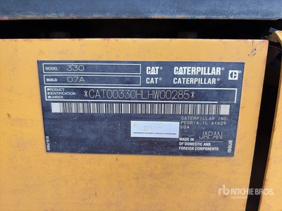 2019 Cat 330 Tracked Excavator