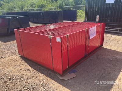 Quantity of (30) 8 ft x 6 ft Powder Coated Temporary Bauzaun (Unused)