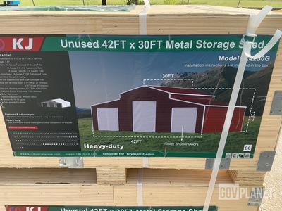 KJ K4230G Metal Storage Shed - Unused