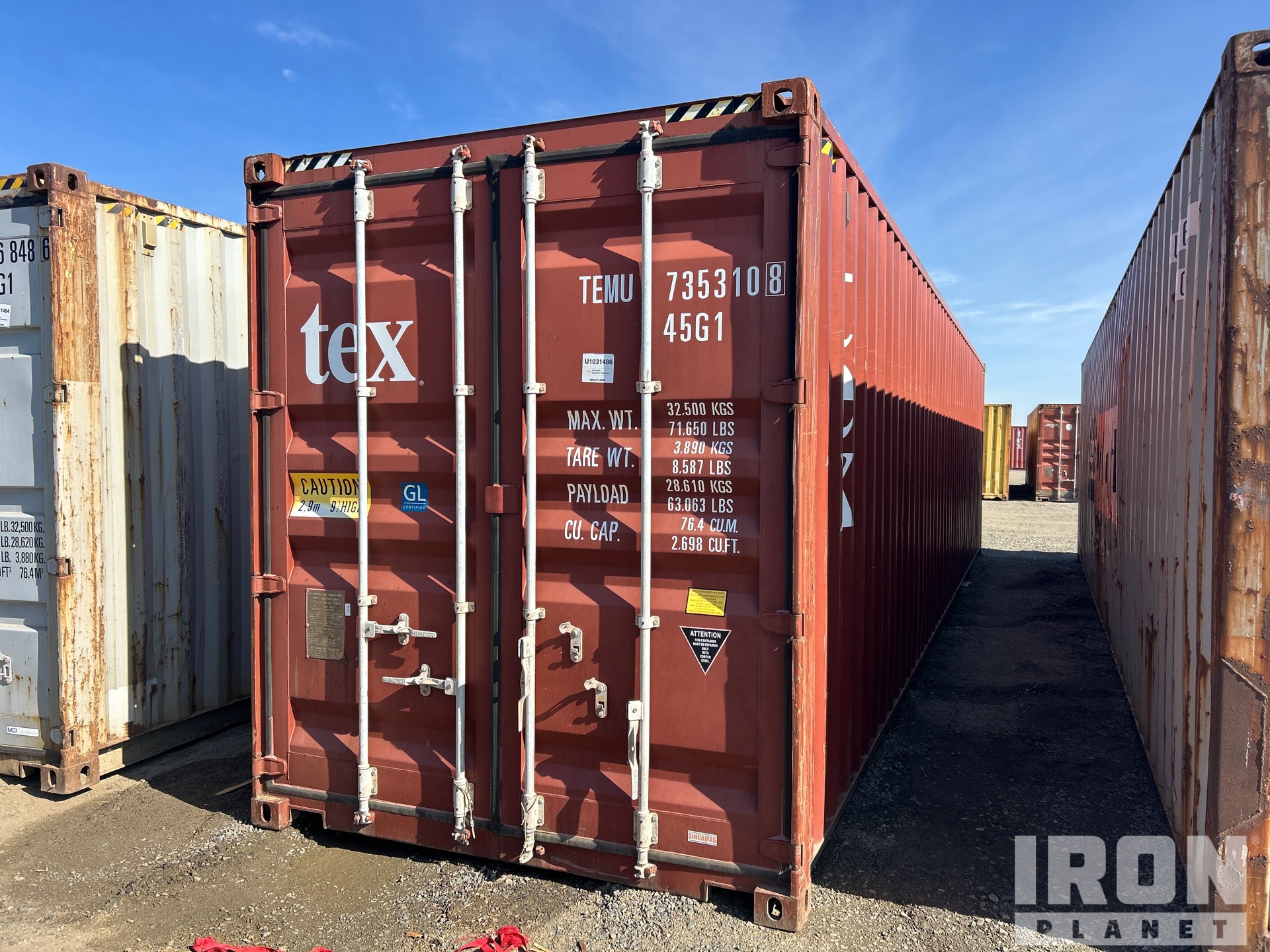 40 ft High Cube Container per stoccaggio