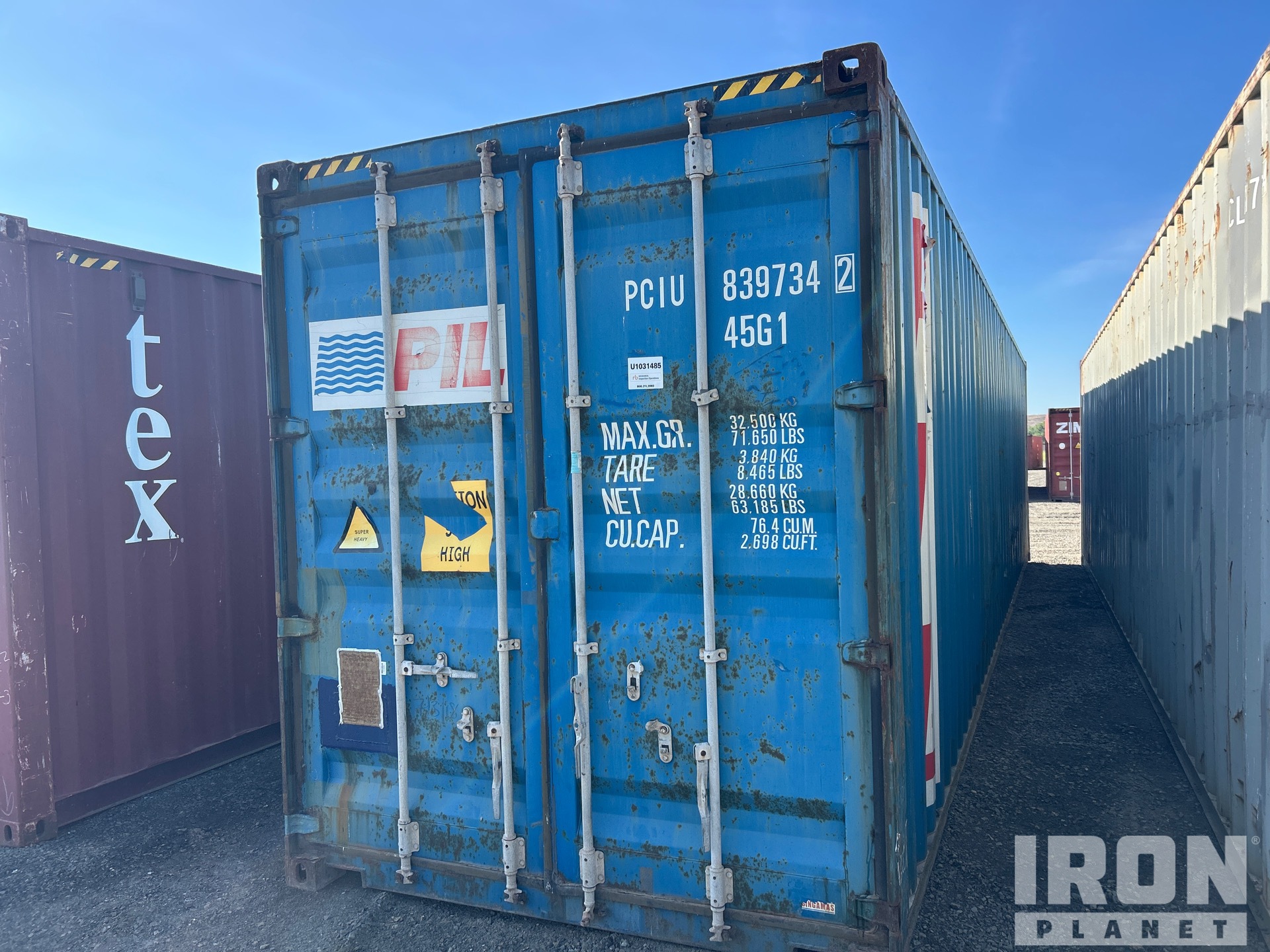 40 ft High Cube Container per stoccaggio