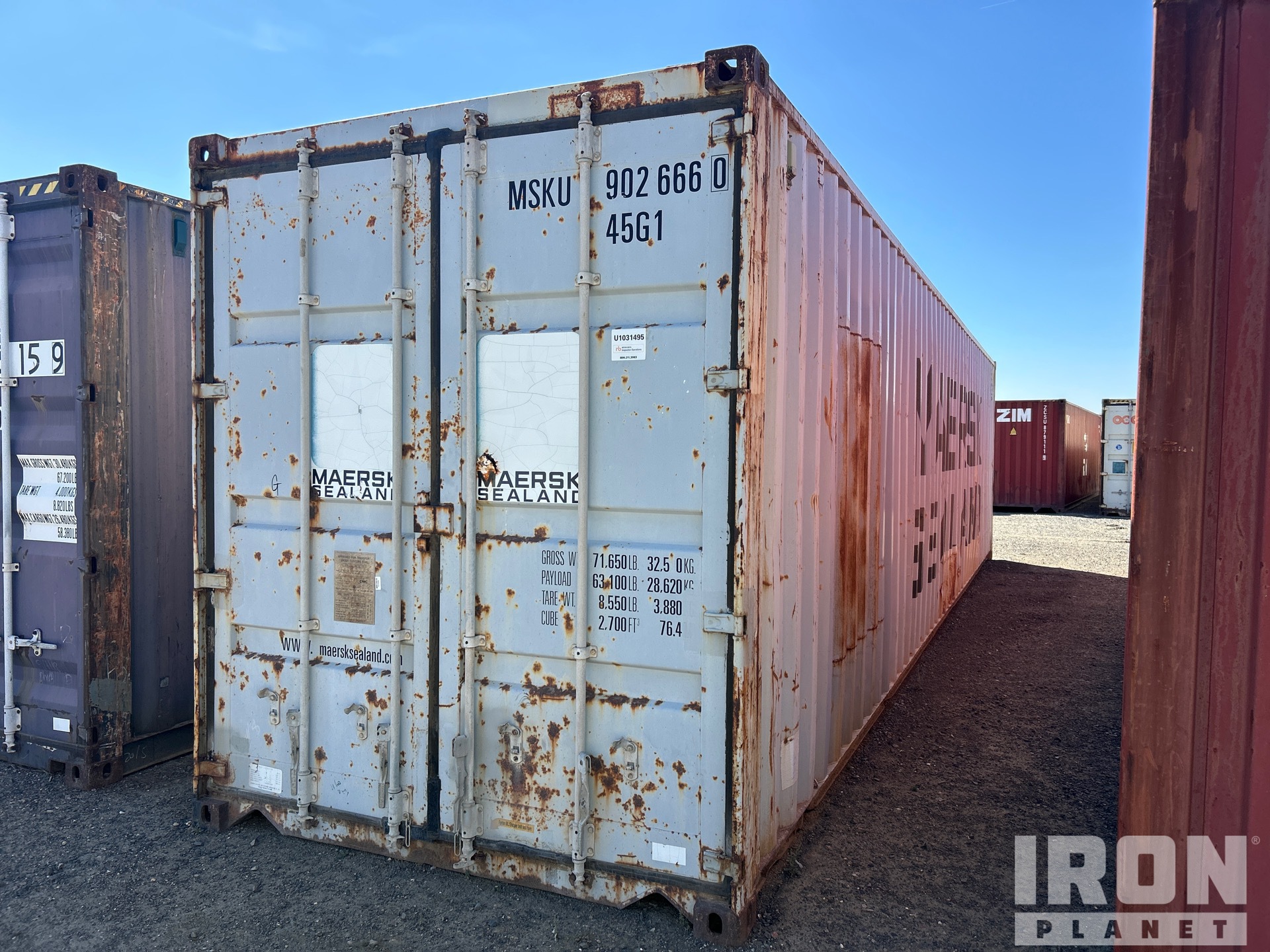 40 ft High Cube Container per stoccaggio