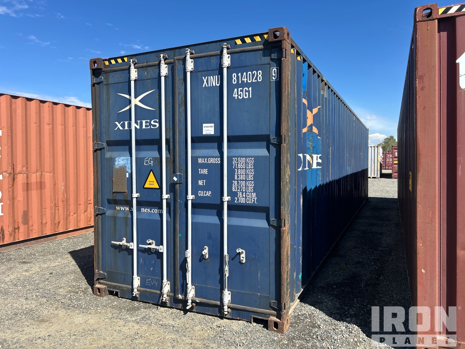 40 ft High Cube Container per stoccaggio