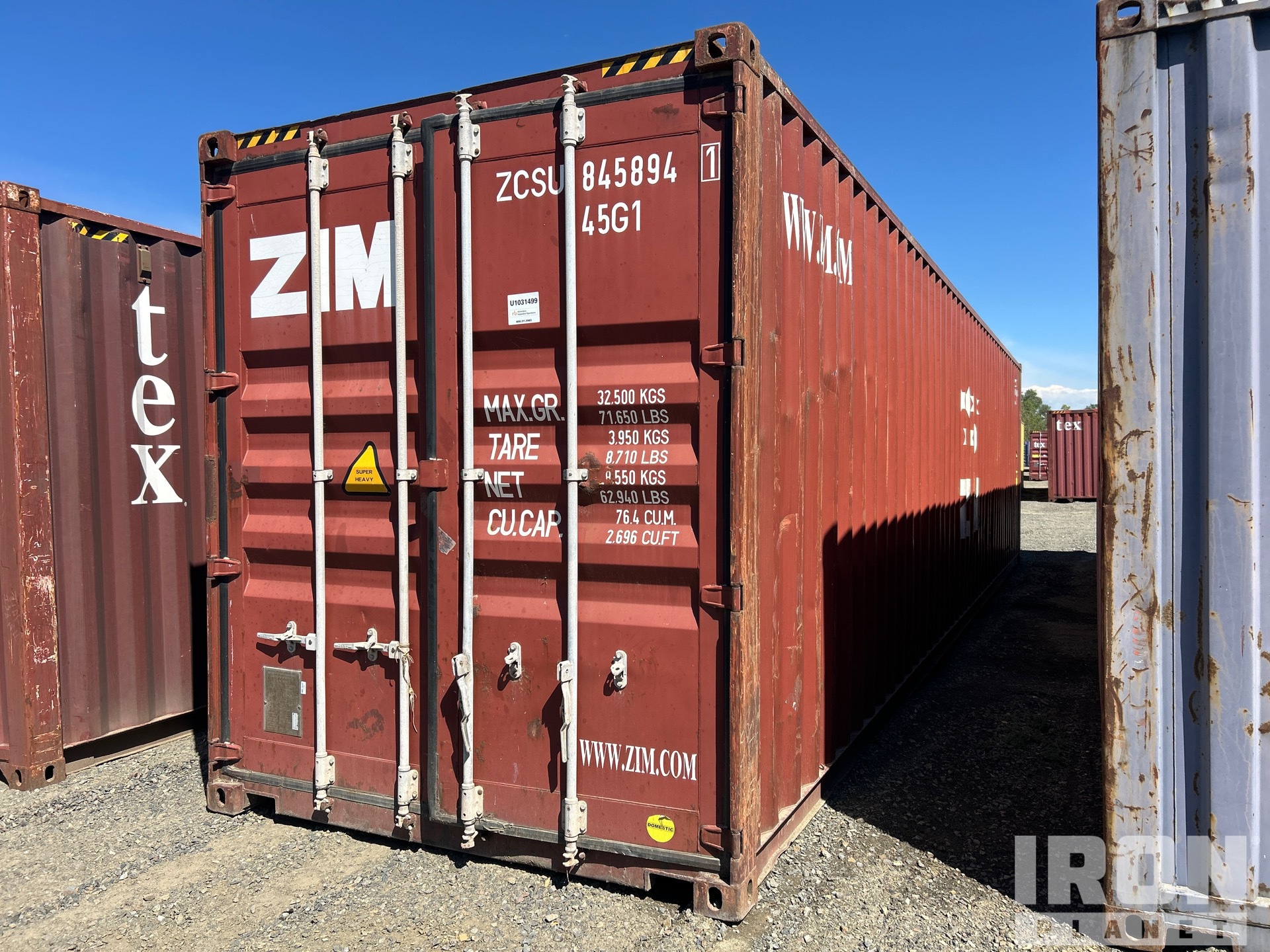 40 ft High Cube Container per stoccaggio