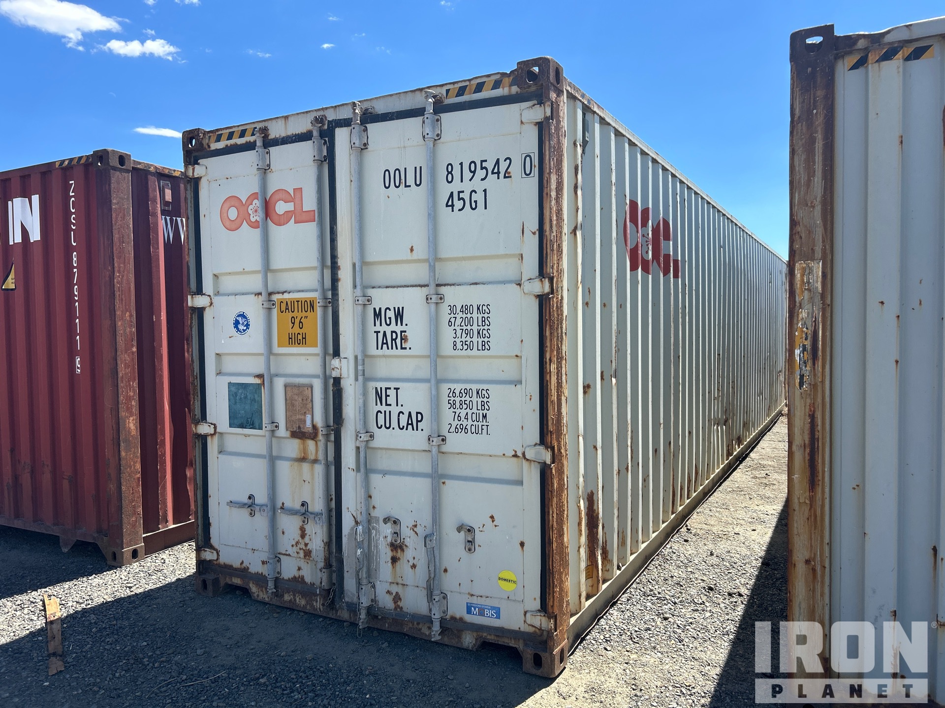 40 ft High Cube Container per stoccaggio