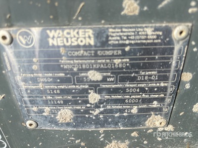 2019 Wacker Neuson DW60 Dumper