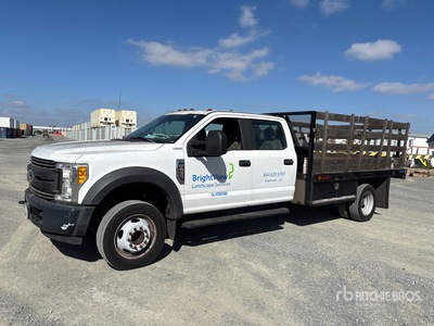 2017 Ford F-450 XL 4x2 Crew Cab Flatbed Dump Truck