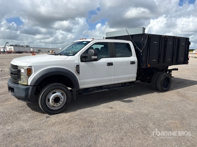 2018 Ford F-450 4x2 Crew Cab Flatbed Dump Truck