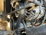 Engine with A/C Compressor