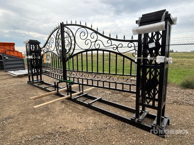 2026 Suihe 20 ft x 5 ft Wrought Iron Bi-Parting Driveway Gate (Unused)