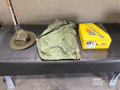 (4) Pairs of Boots, (18) Duffel Bags & Assorted Items