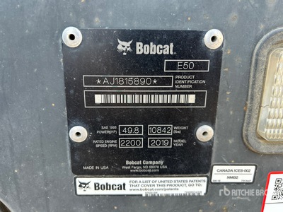 2019 Bobcat E50M Mini Excavator