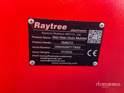 2026 Raytree RMBD72 72 in Drum Broyeur à direction compacte (Unused)